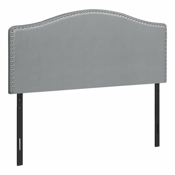 Daphnes Dinnette 63 x 3 x 50.5 in. Bed - Grey Leather-Look Headboard Only - Queen Size DA2618254